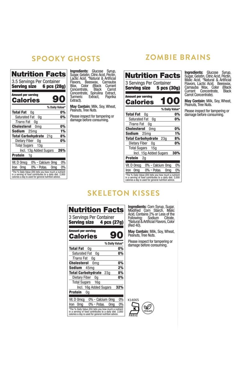 sugarfina Skulls Sweets 3-Piece Candy Set, Alternate, color, 