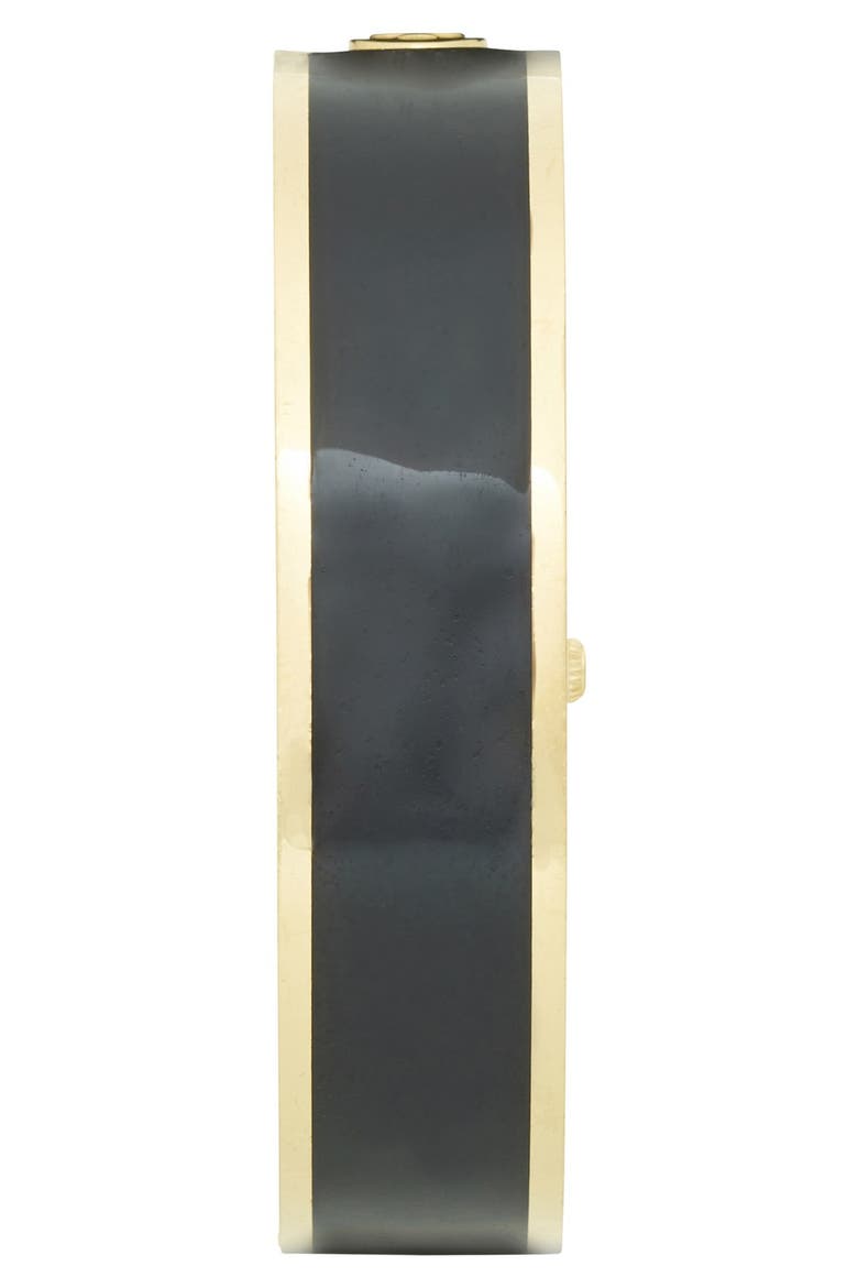 'carousel' bangle watch, 15mm x 16mm, Alternate, color, GOLD/ BLACK