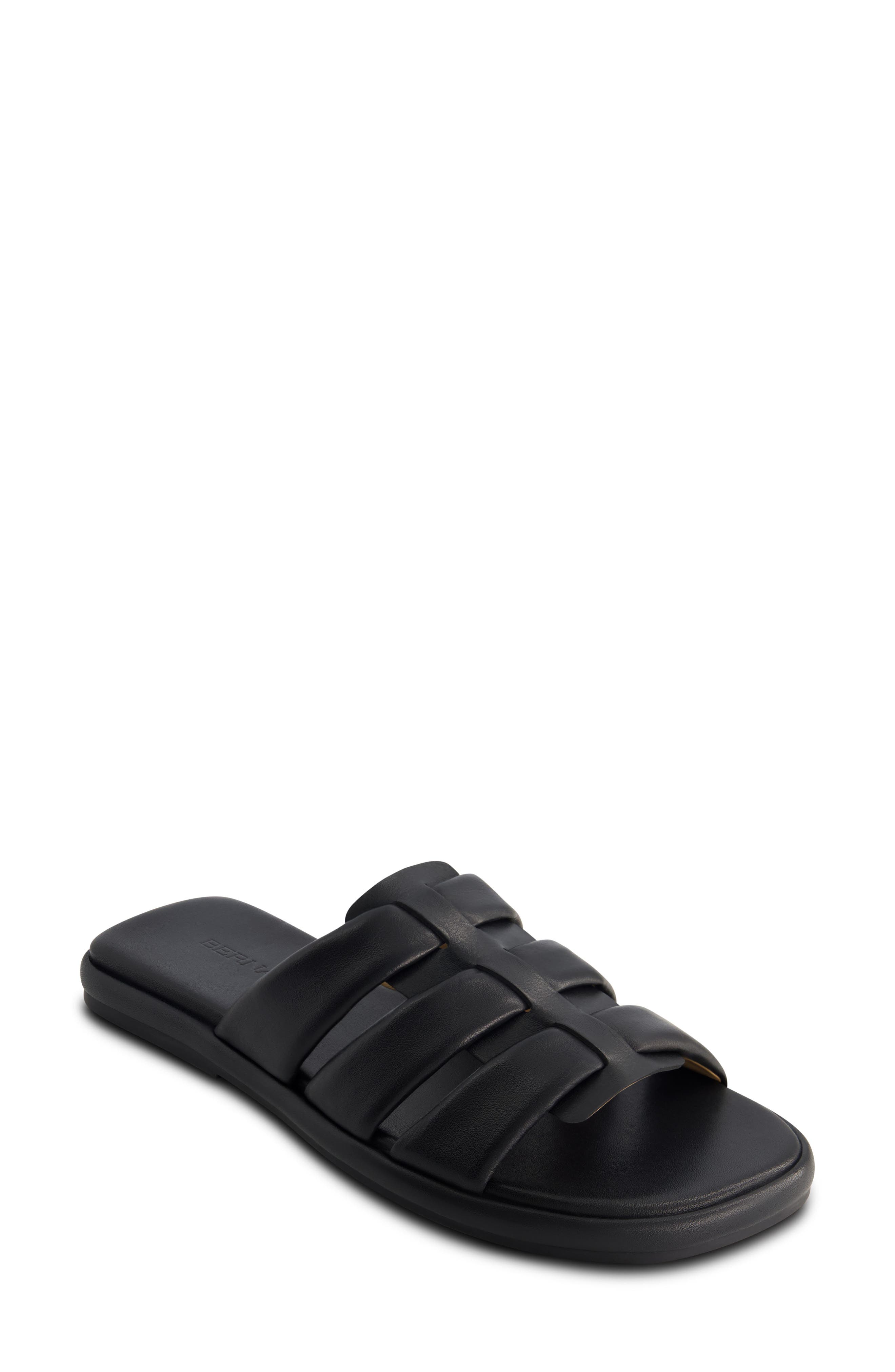 Bernardo Tamer Slide Sandal, Main, color, Black Glove Leather