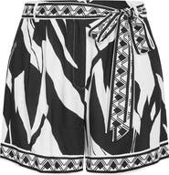 City Chic Belted High Waist Shorts