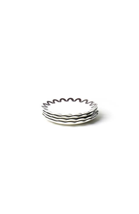 Russet Arabesque Trim Scallop Salad Plate Set of 4