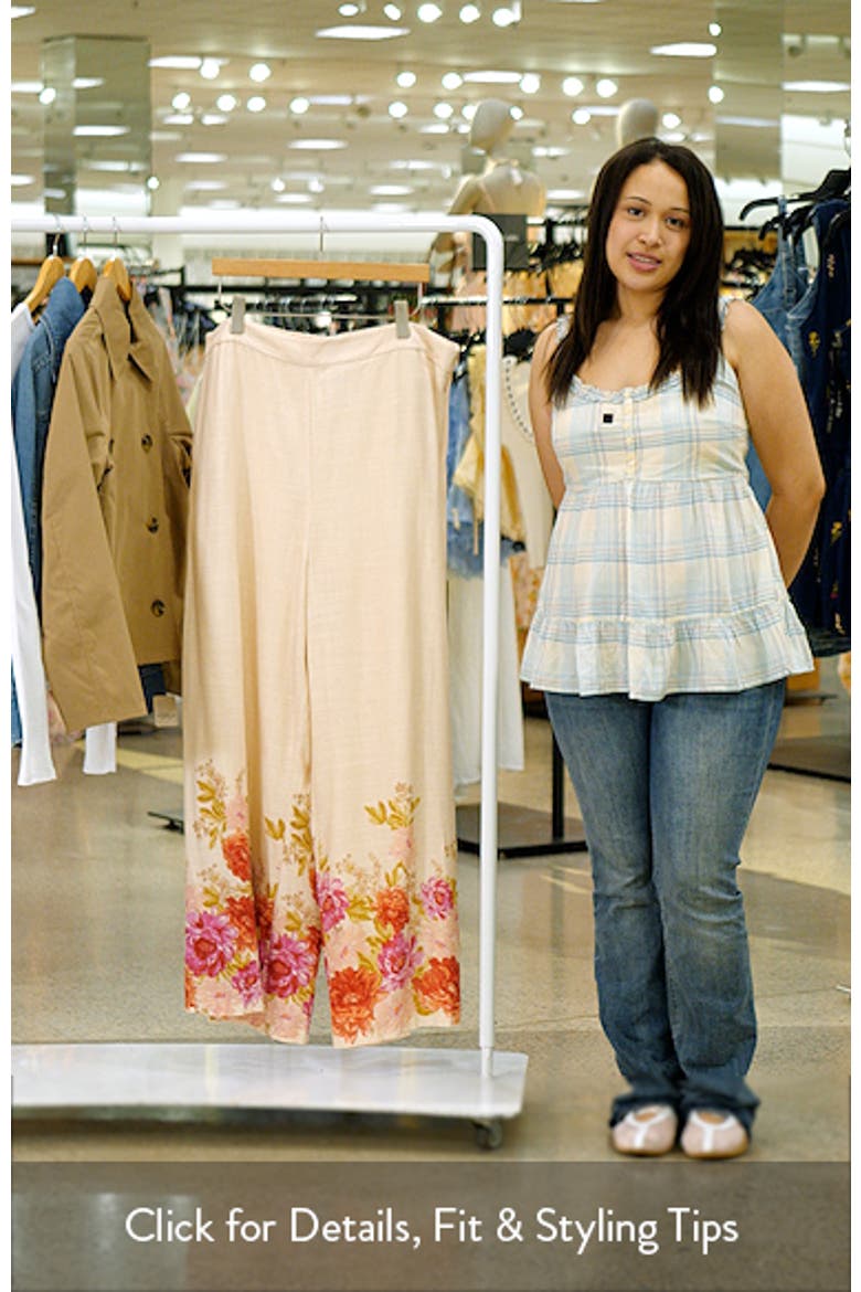 Floral Print Wide Leg Pants video