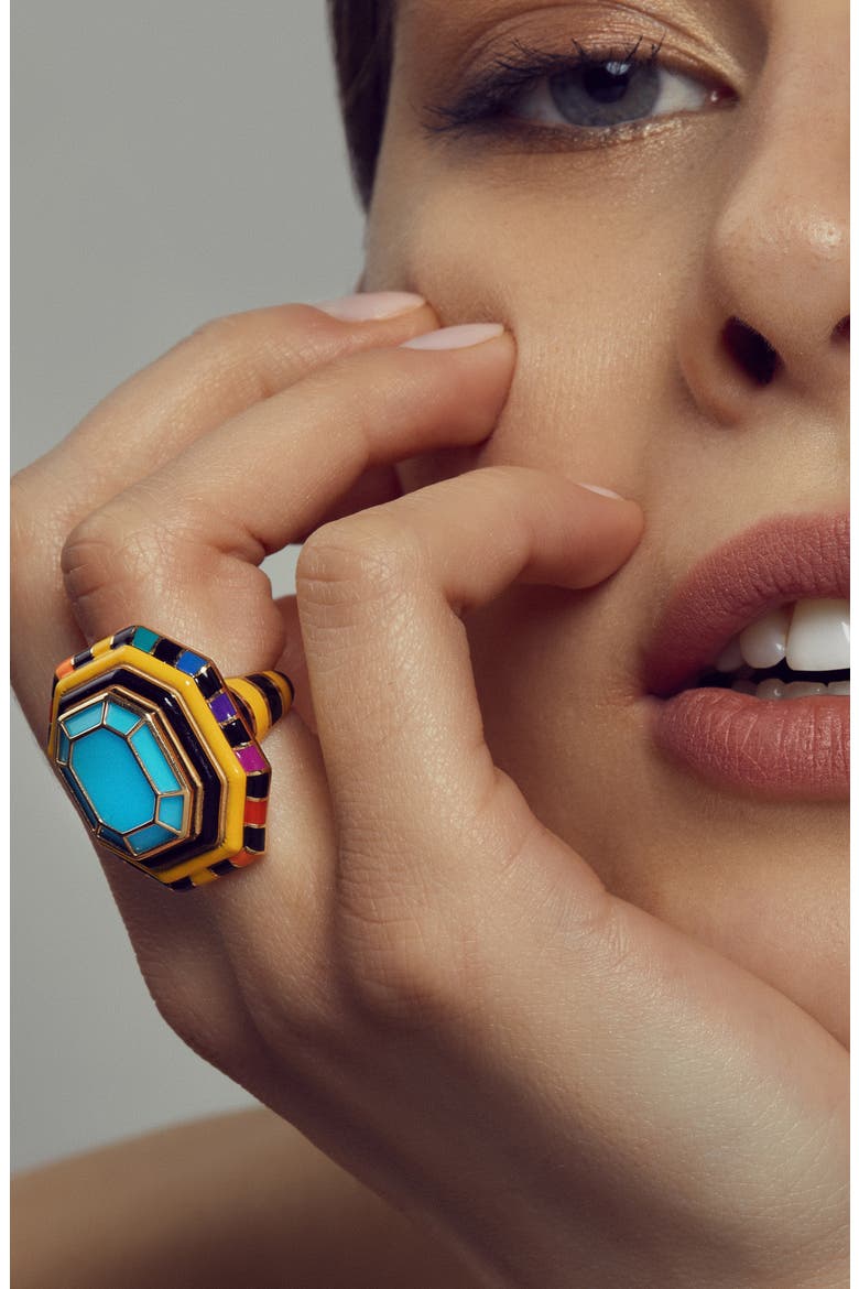 Grab 'n' Go Ready to Release Turquoise Ring, Alternate, color, MULTI COLOR
