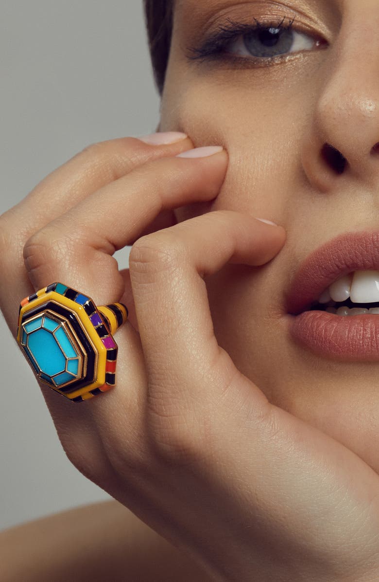 NeverNoT Grab 'n' Go Ready to Release Turquoise Ring, Alternate, color, 