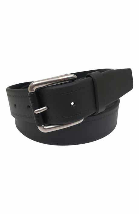 BOCONI Antiqued Roller Buckle Leather Belt