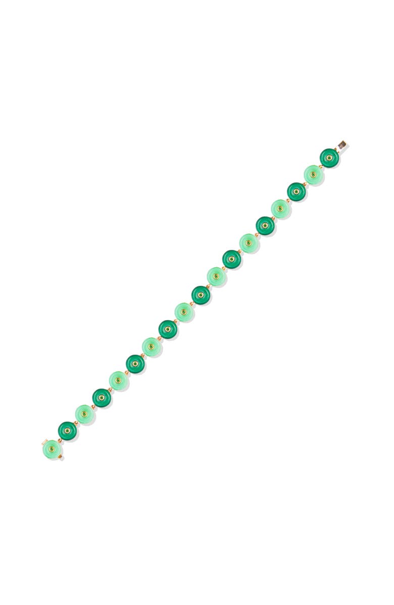 Campbell + Charlotte Evolve Stone Inlay Bracelet, Alternate, color, Green- Gold