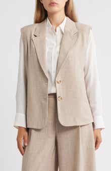Tweed Button-Up Vest