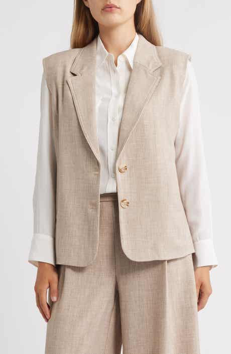 Tweed Button-Up Vest