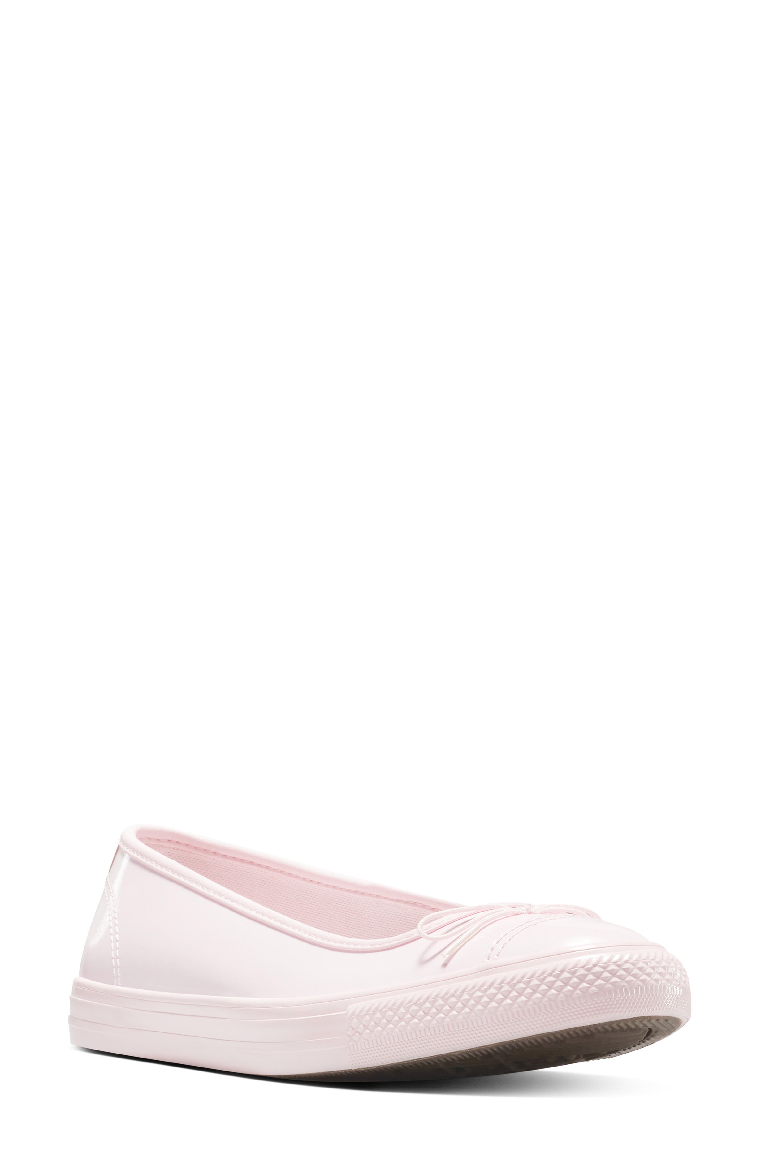 Chuck Taylor® All Star® Dainty Ballerina Patent Leather Flat, Main, color, SUGAR BERRY/ SUGAR BERRY