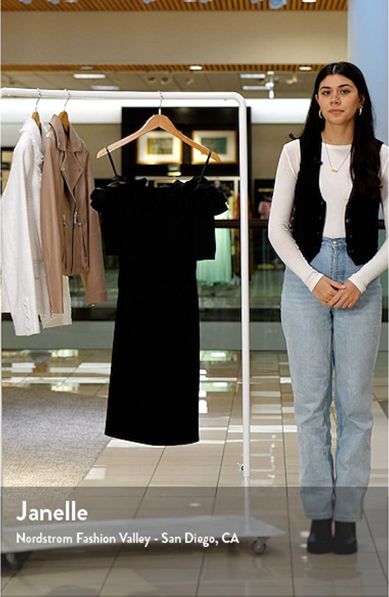 Ruffle Off-the-Shoulder Cocktail Dress, sales video thumbnail