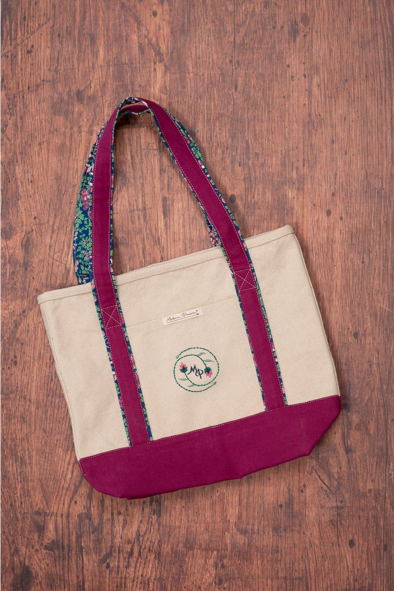 Prairie Essentials Tote Bag in Berry, Alternate, color, Berry