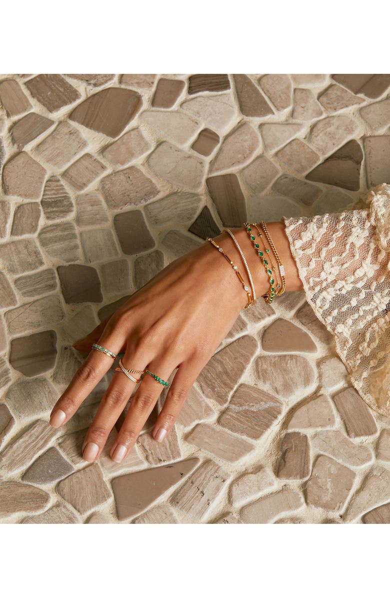 Bony Levy El Mar Emerald & Diamond Stacking Ring, Alternate, color,