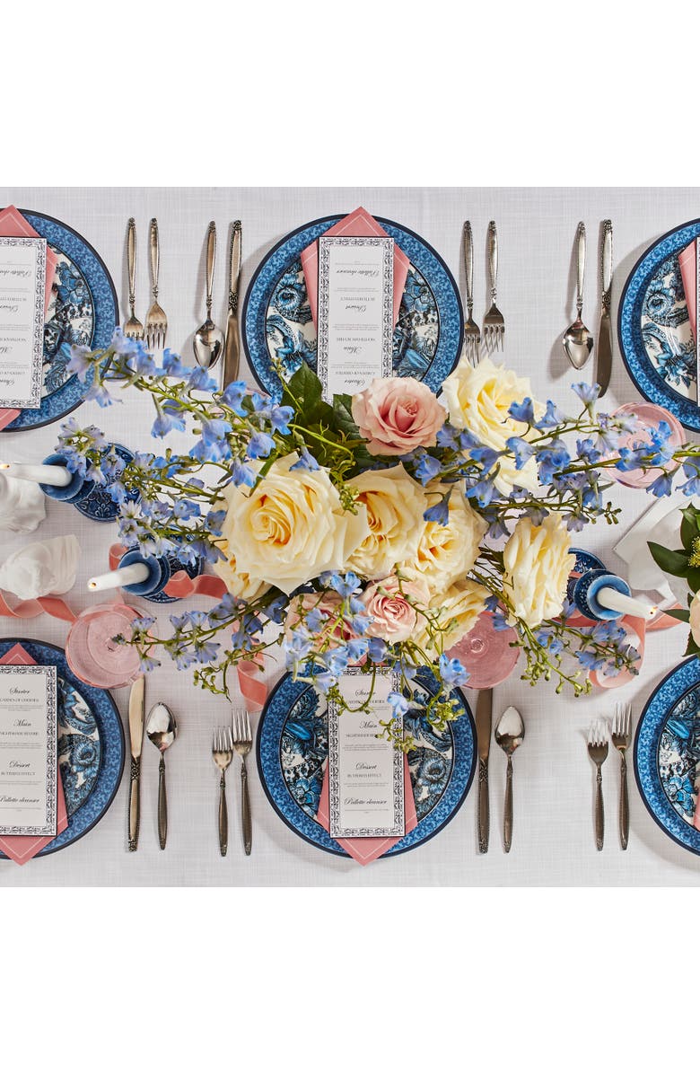 Marchesa Monarcha Porcelain Dinner Plate Set of 4, Blue, Alternate, color, Blue