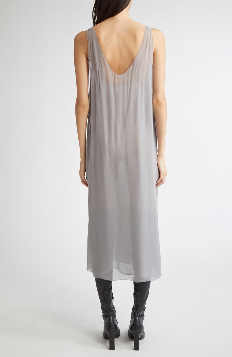 TOTEME Silk Chiffon Slipdress, Alternate, color, Light Grey