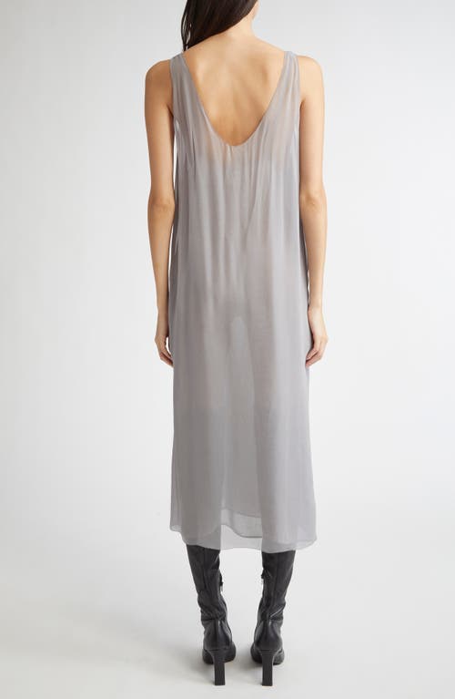 Totême Toteme Silk Chiffon Slipdress In Gray