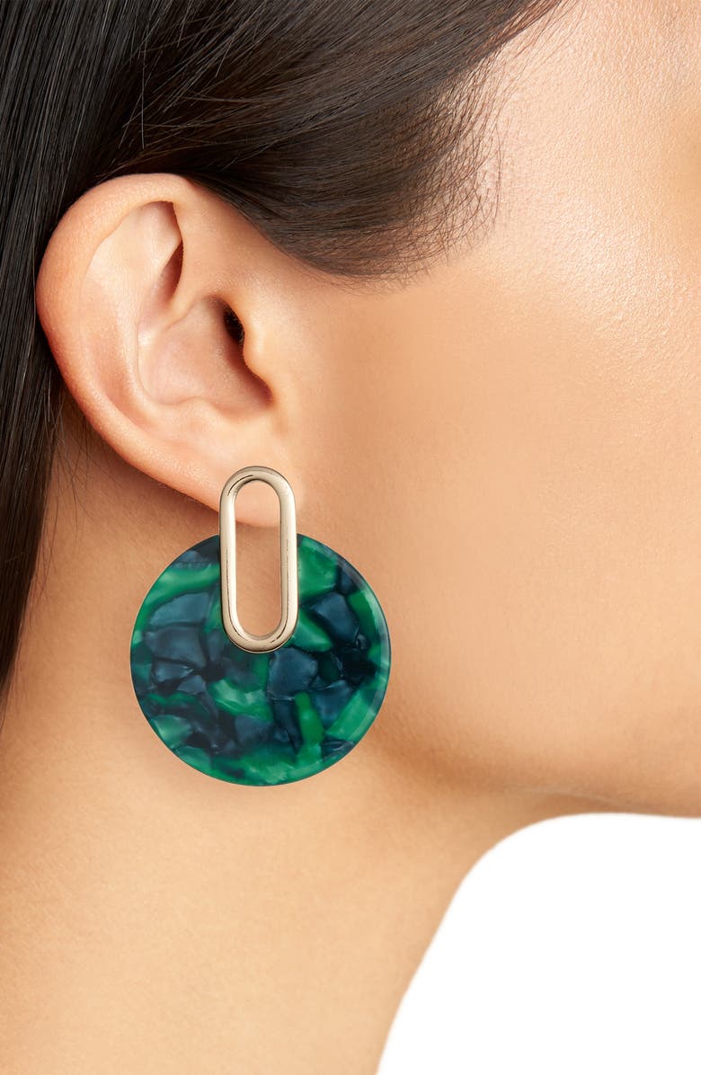 BP. Metal Post Marbled Earrings, Alternate, color, 