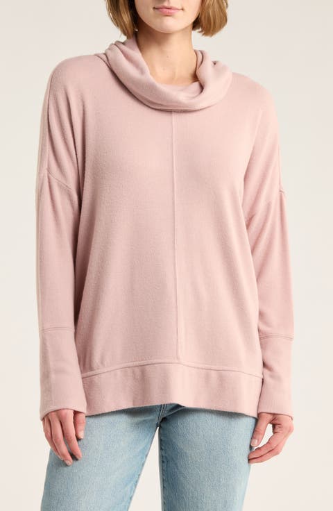 Cowl Neck Long Sleeve Tunic Top