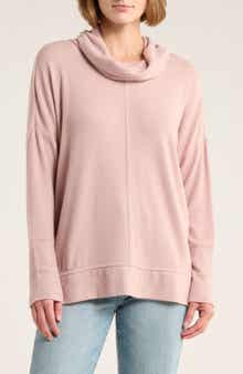Cowl Neck Long Sleeve Tunic Top