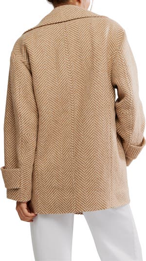 Ari Herringbone Peacoat