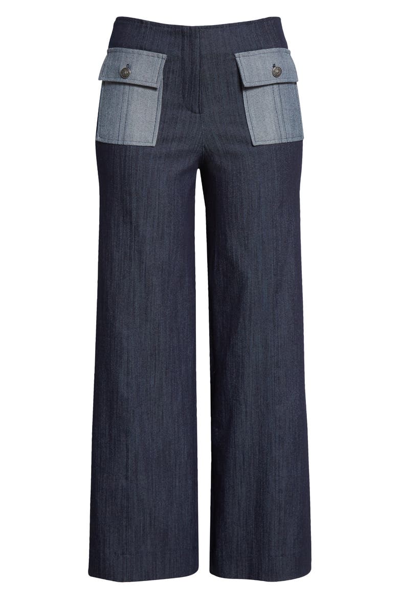 Azure Crop Wide Leg Jeans, Alternate, color, INDIGO