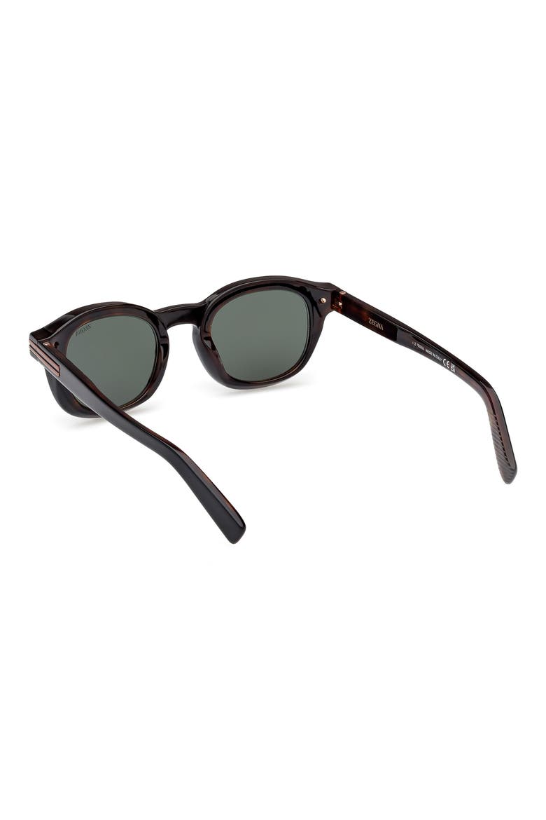 47mm Round Sunglasses, Alternate, color, SHINY TRANSPARENT BLACK