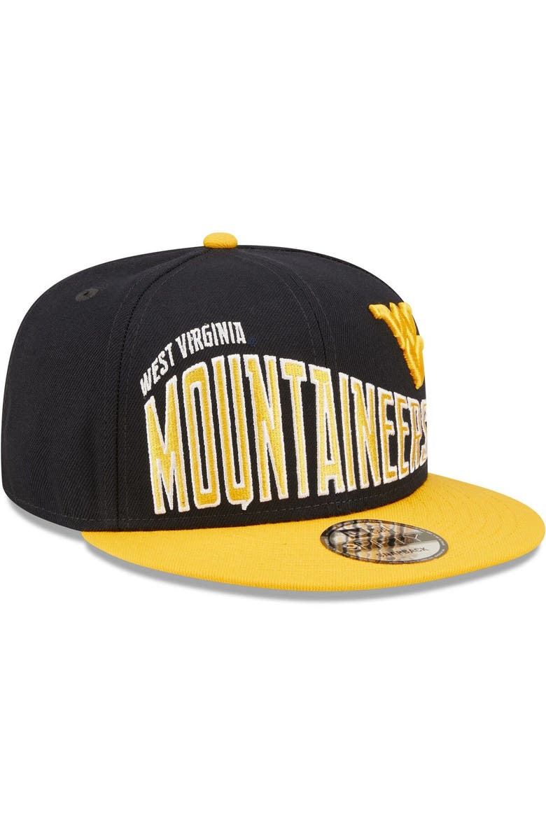 New Era Men's New Era Navy West Virginia Mountaineers Two-Tone Vintage Wave 9FIFTY Snapback Hat, Alternate, color, Navy