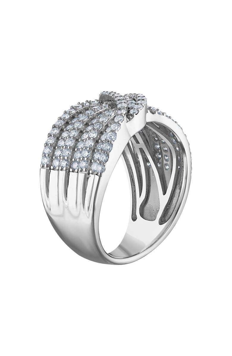 FZN Sterling Silver Lab Grown Diamond Ring, Alternate, color, White