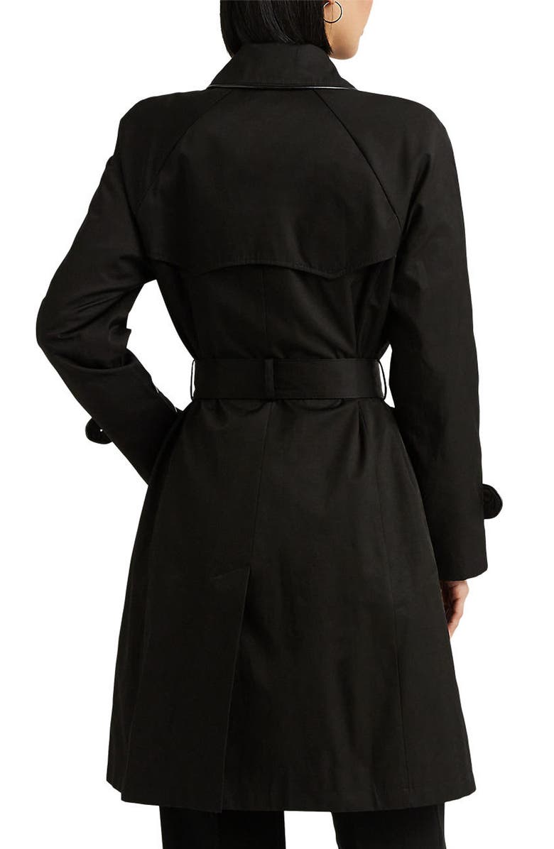 Lauren Ralph Lauren Water Repellent Cotton Blend Belted Trench Coat, Alternate, color,