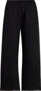 LESET Yoko Lace Hem Crop Cotton Pants
