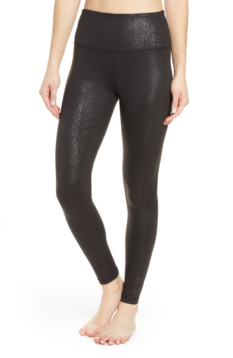Zella Live In Metallic Print High Waist Leggings, Main, color, 