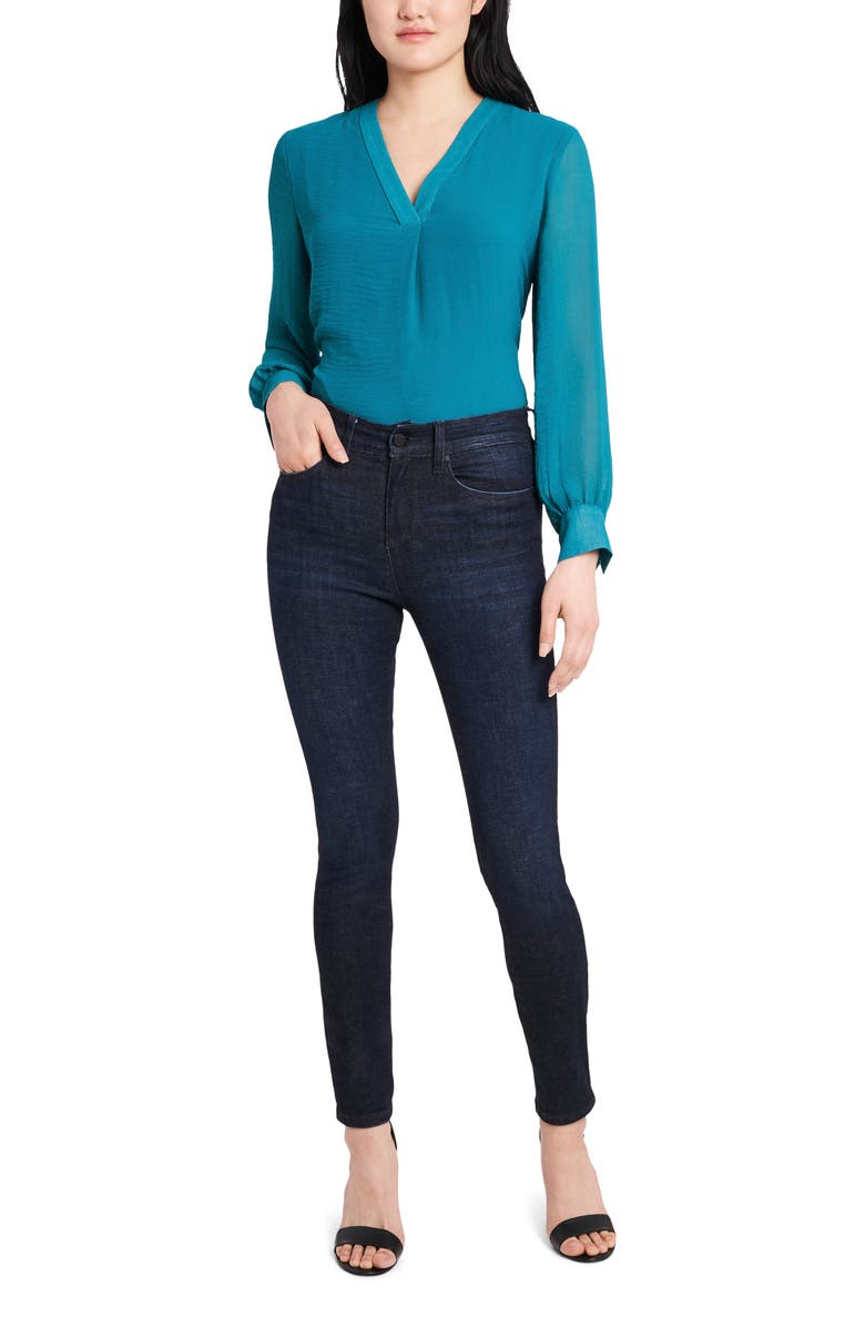 Vince Camuto V-Neck Rumple Blouse, Alternate, color, 