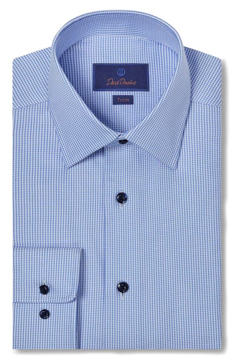 JOHN W. offers NORDSTROM Button Front White Textured Men's Cotton Dress Shirt