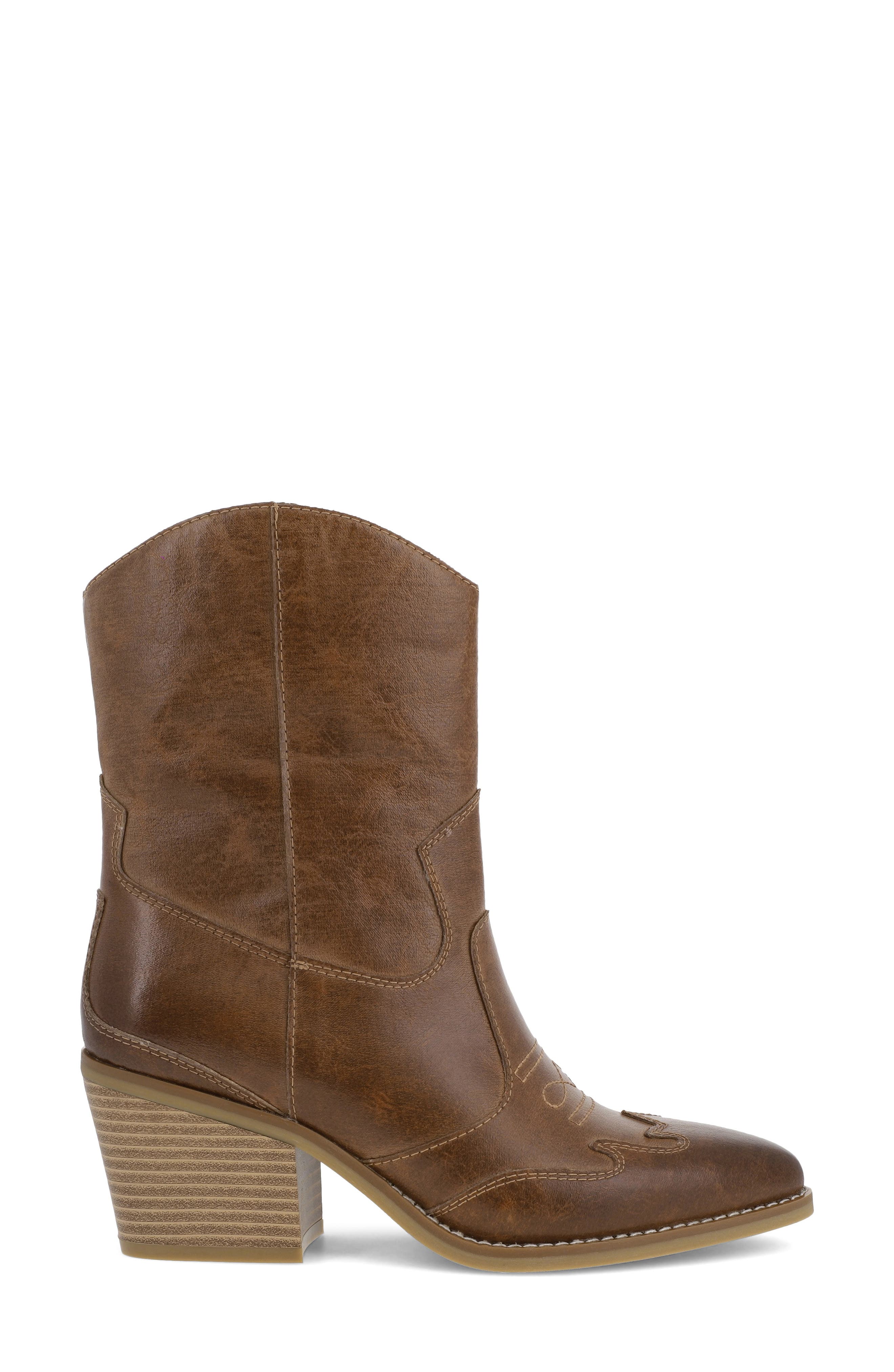 MIA Clorinda Western Boot, Alternate, color, Tan