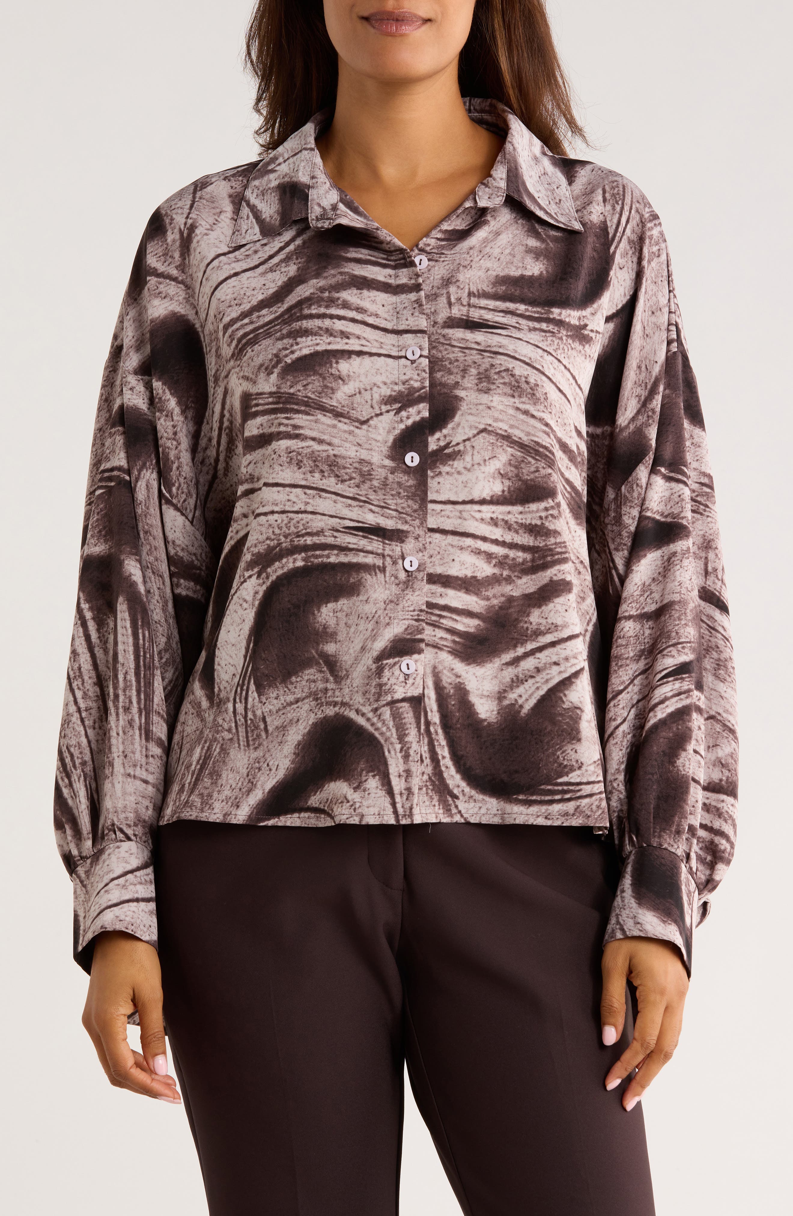 Cocoon Button-Up Shirt - image 3