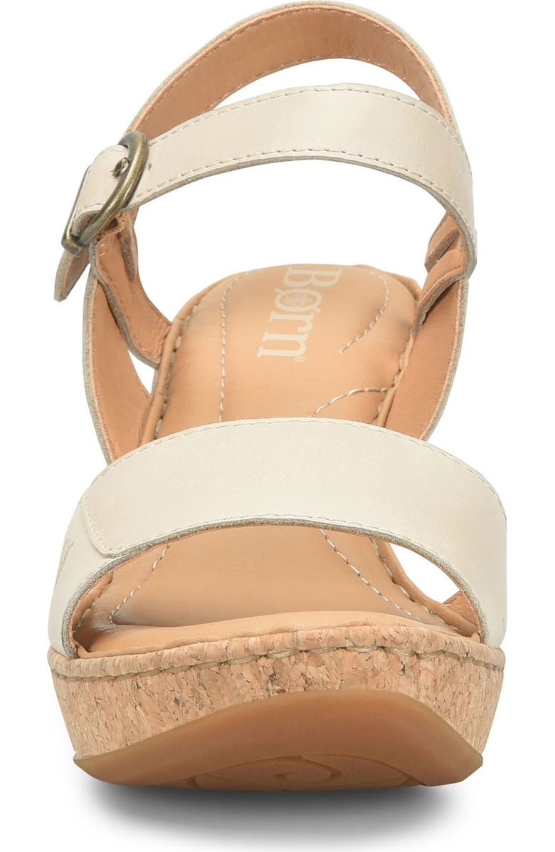 Børn Janine Platform Wedge Sandal, Alternate, color, Cream Leather