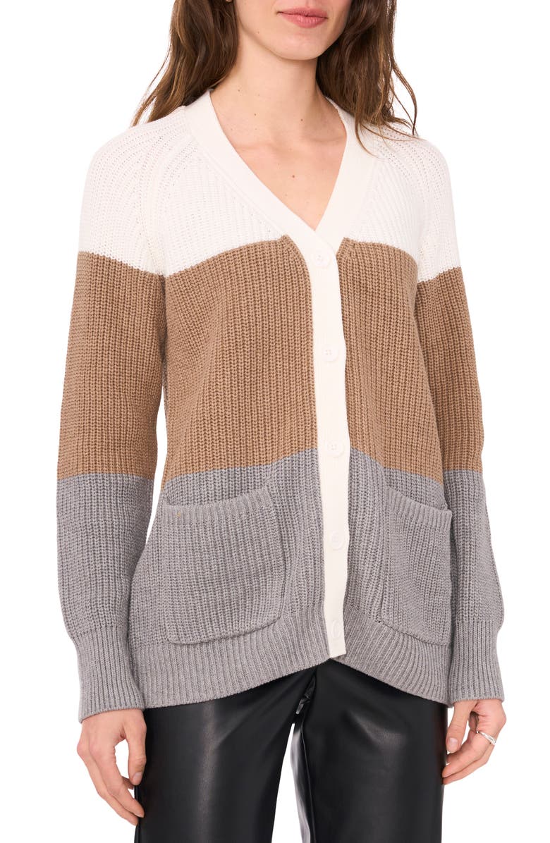 Halogen<sup>®</sup> Oversize Colorblock Cardigan, Main, color,