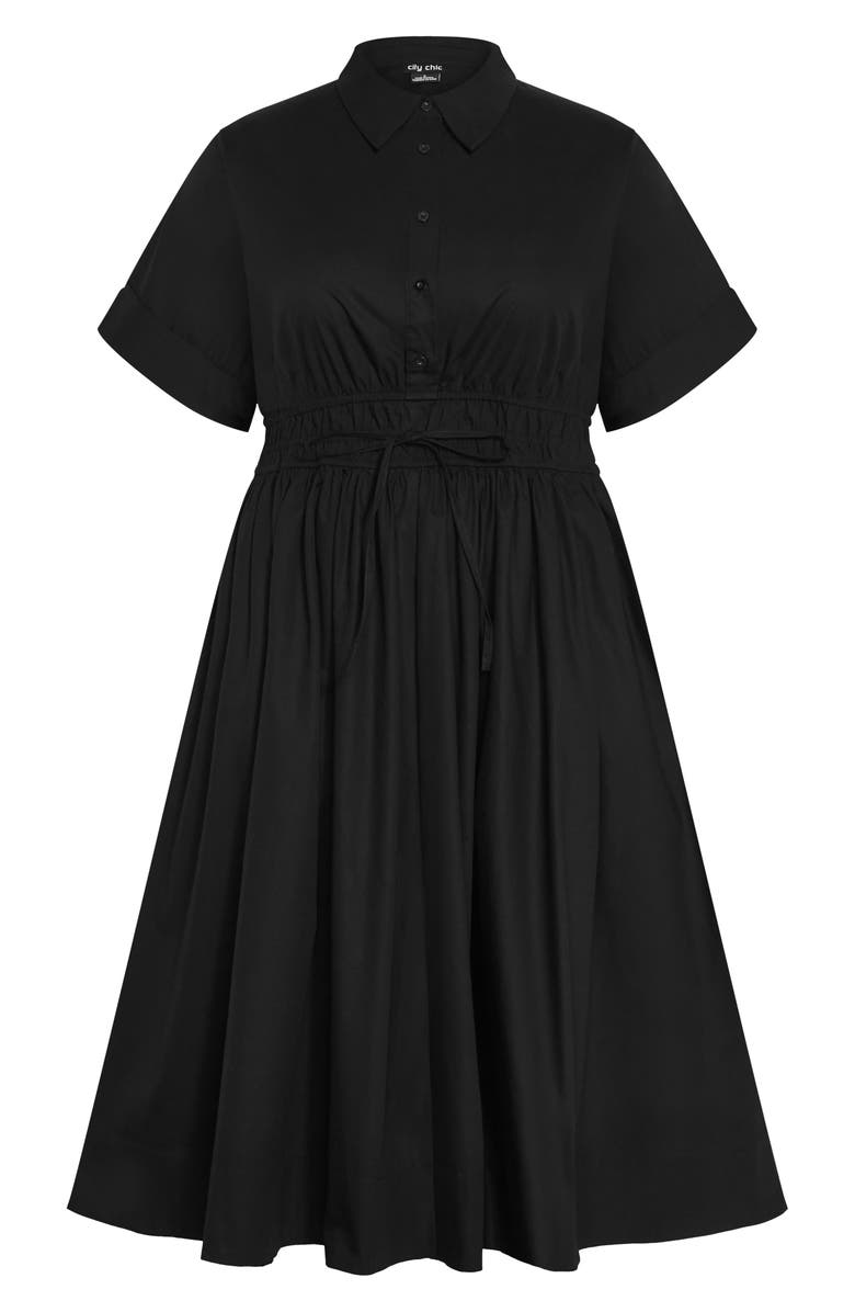 City Chic Lana Fit & Flare Shirtdress, Alternate, color,