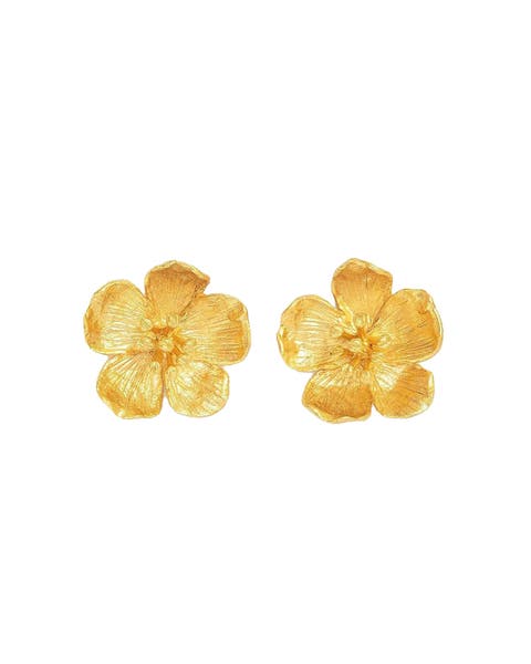 Buttercup Flower Stud Earrings