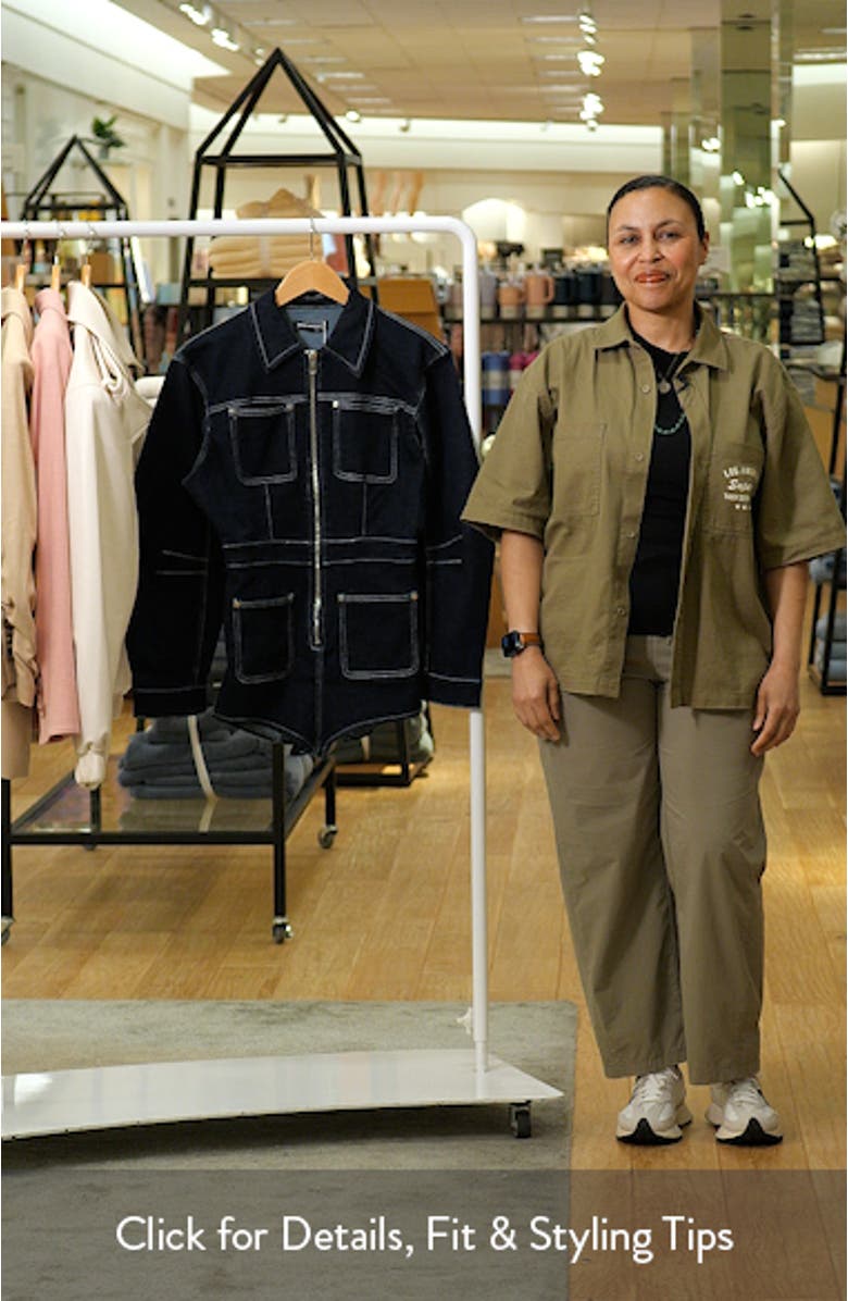 Front Zip Denim Romper, sales video thumbnail