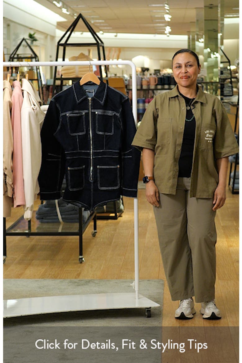 Front Zip Denim Romper video