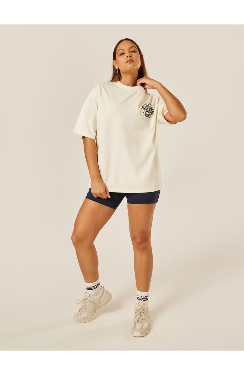 Be Athletica Be The Ace Crew Neck Oversized T-Shirt, Alternate, color, Off-White