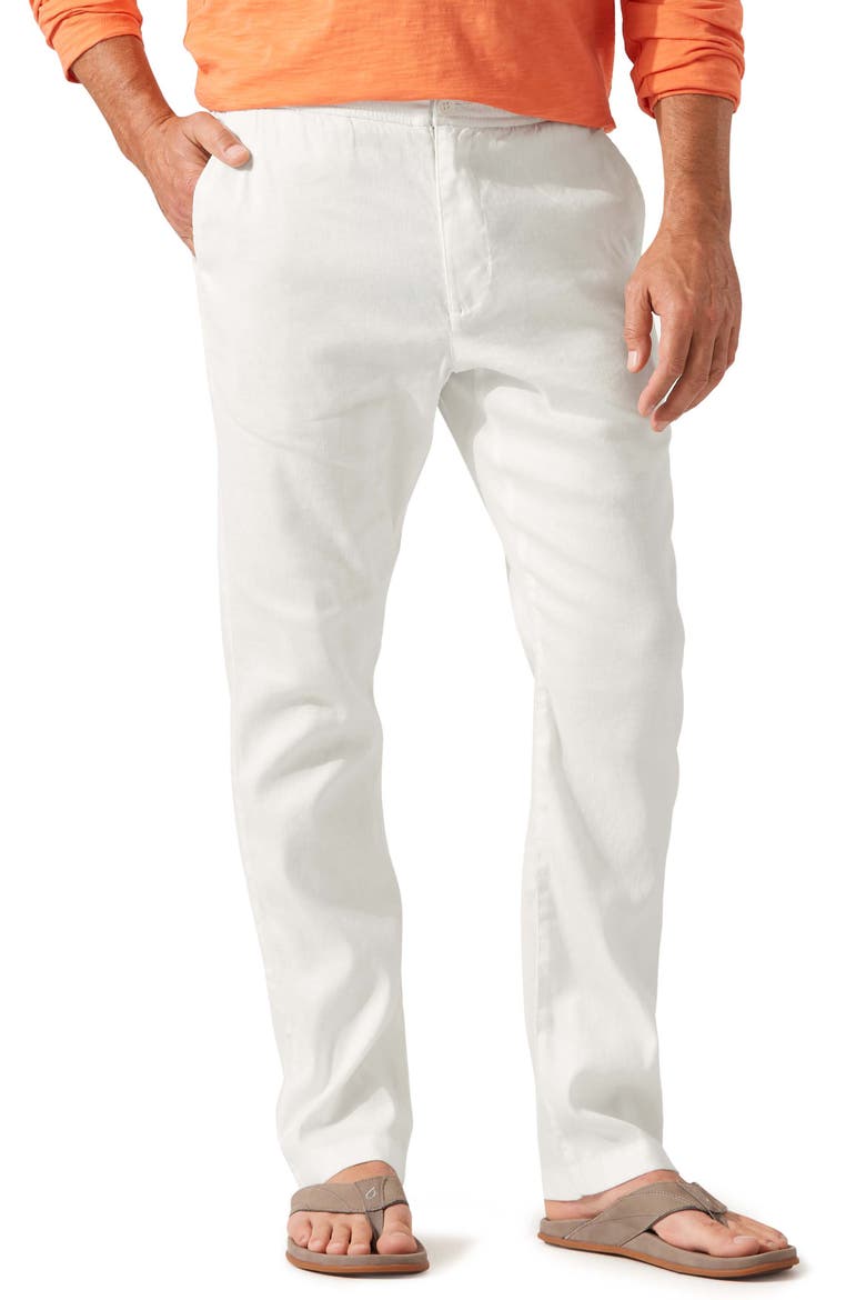 Beach Coast Stretch Linen & Cotton Pants, Main, color, CONTINENTAL