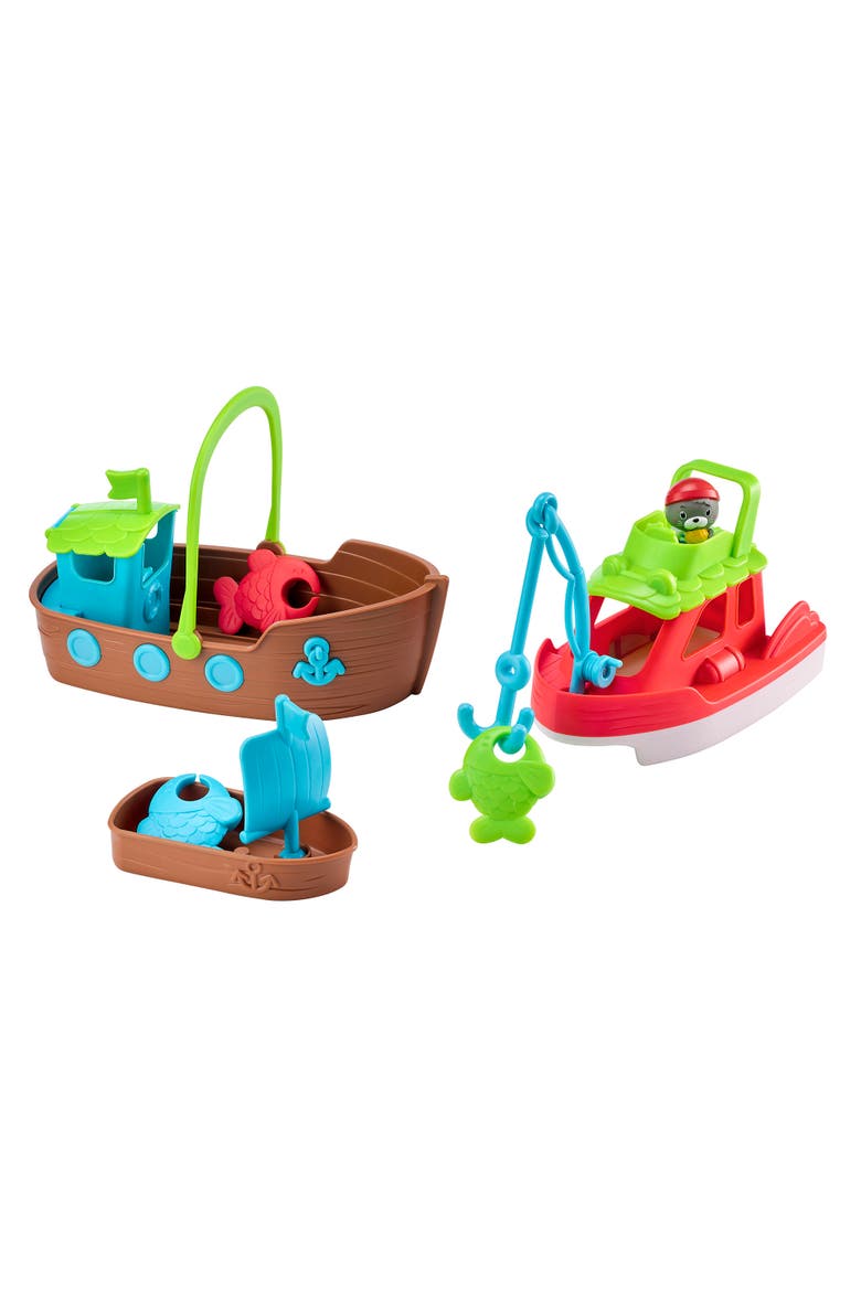 Nesting Boats 3 In 1 Playset, Seal Figure, Stacking Water Toy, Alternate, color, Multicolored