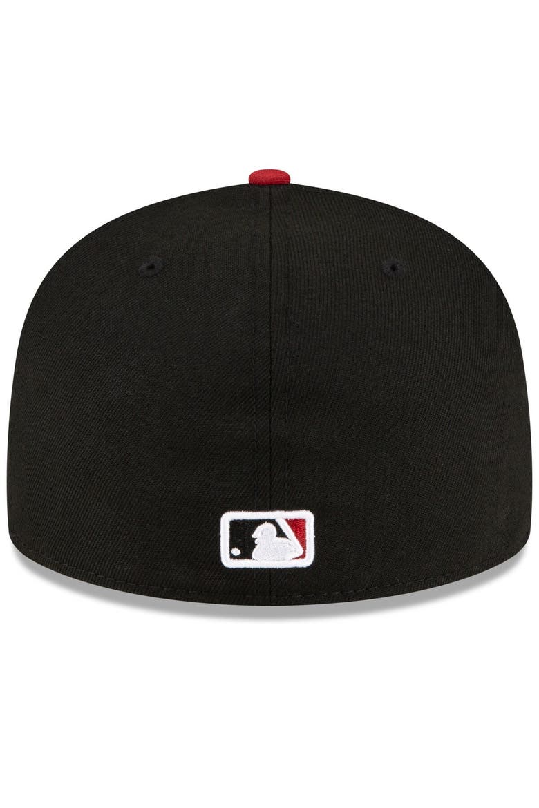 Men's New Era  Black/Red Arizona Diamondbacks Road Authentic Collection On-Field 59FIFTY Fitted Hat, Alternate, color, Black
