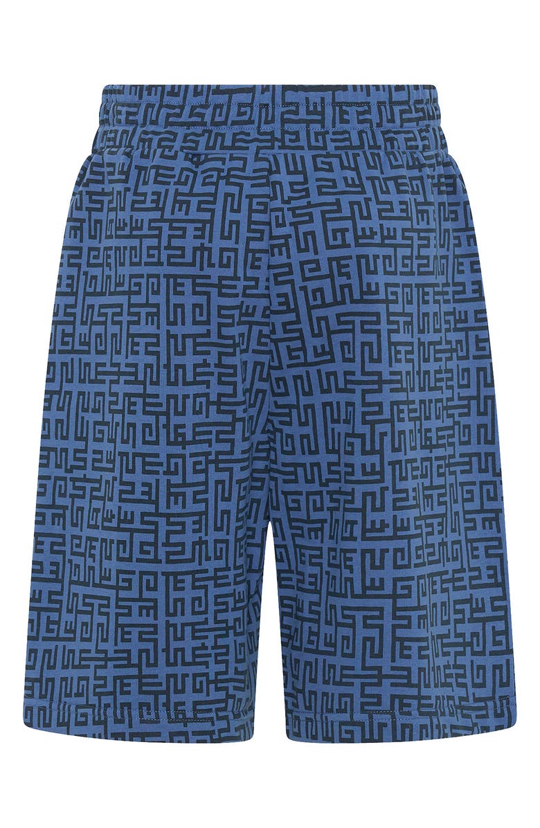 TINY TRIBE Kids' Geo Pull-On Shorts, Alternate, color, Slate Blue