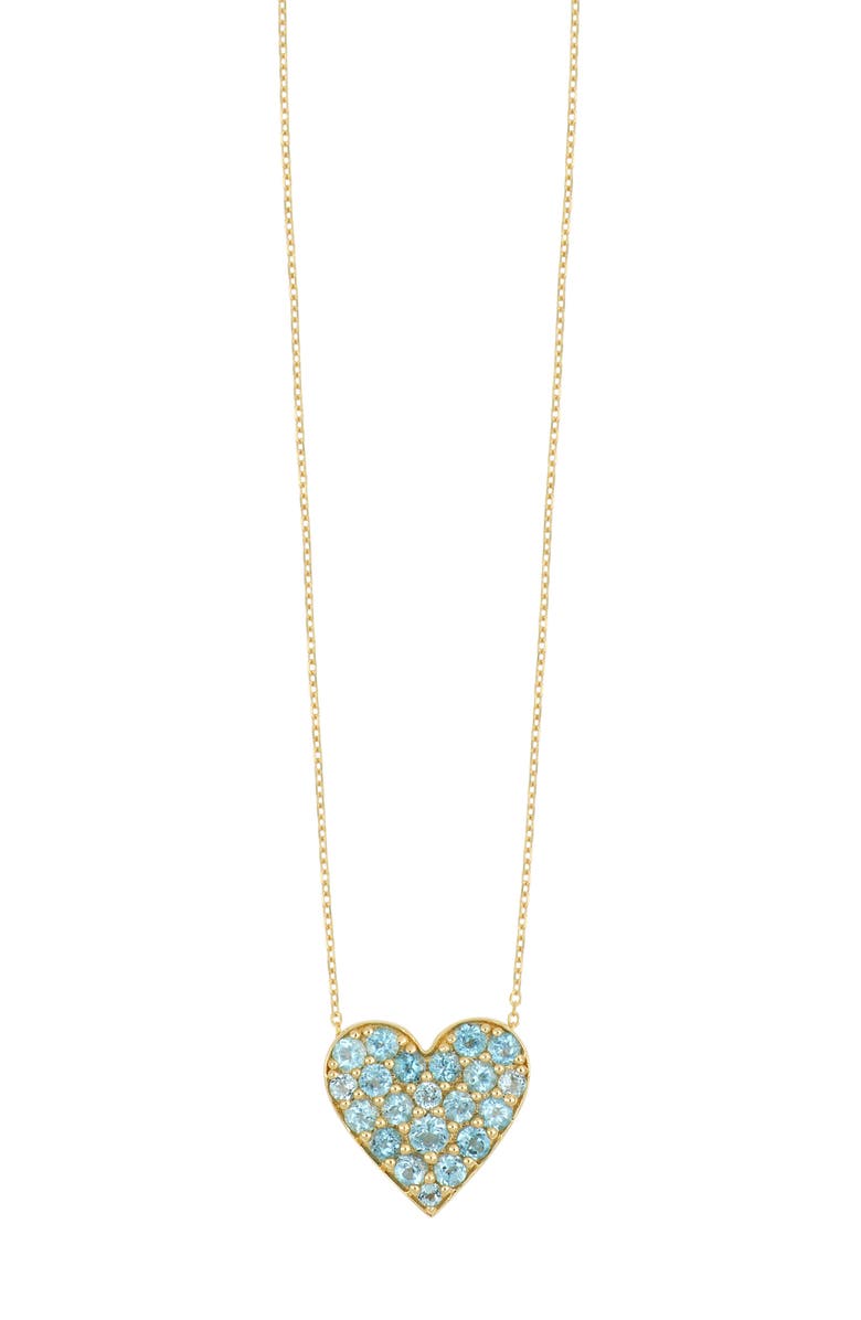 Bony Levy 14K Gold Swiss Blue Topaz Heart Pendant Necklace, Main, color,