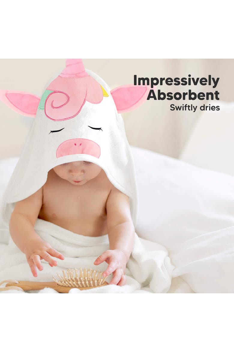 Cuddle Baby Hooded Towel, Alternate, color, Unicorn