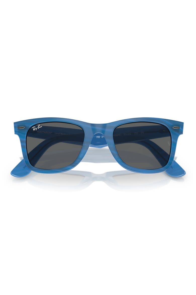52mm Square Sunglasses, Alternate, color, STRIPED BLUE / GREY