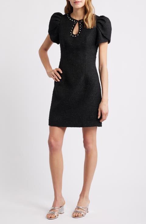 Emmylou Embellished Bouclé Shift Dress