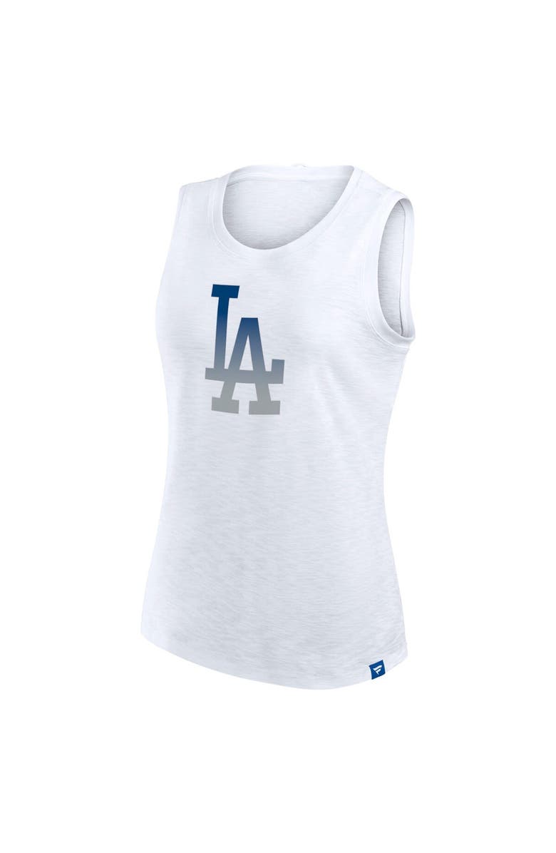 FANATICS Women's Fanatics White Los Angeles Dodgers Activate Slub Tank Top, Alternate, color, 